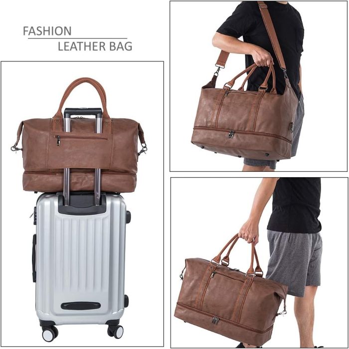 Weekender Overnight Bag Carry On Bag Travel Bag with Shoe Pouch - Image 7